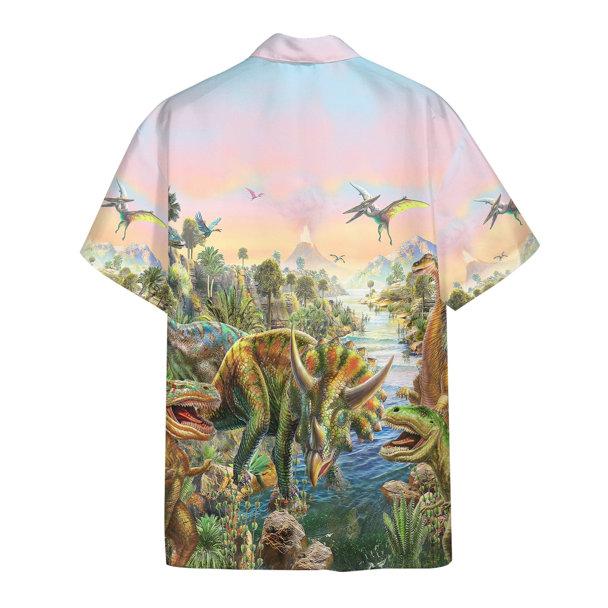 Gearhumans 3D World of Dinosaurs Custom Short Sleeve Shirt GS17062124 Hawai Shirt 