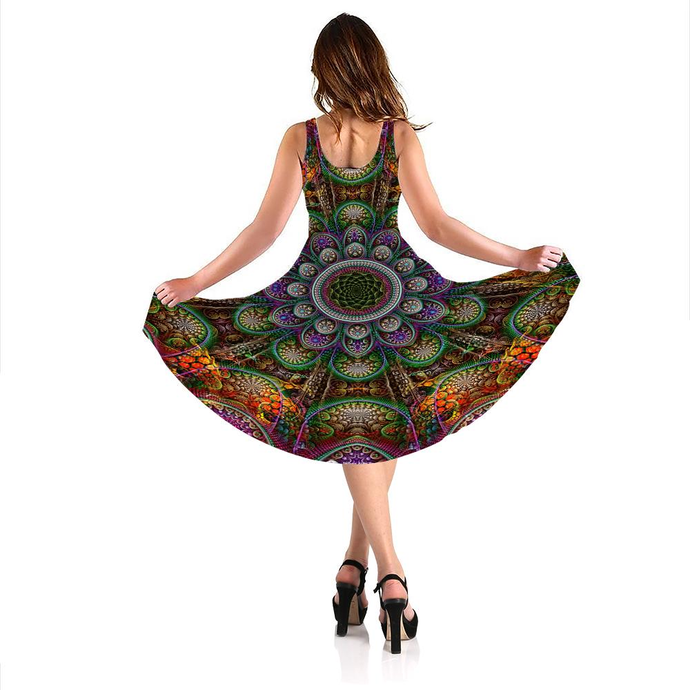 Gearhumans 3D World Of Hippie And Yoga Custom Women Dress GS28062110 Women Dress 