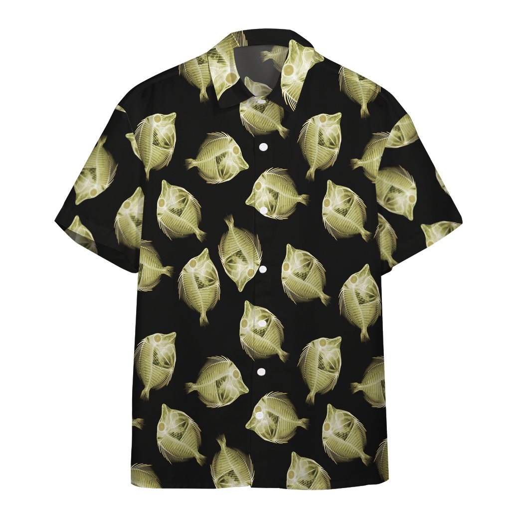 Gearhumans 3D Yellow Tang Fish X Ray Custom Short Sleeve Shirt GO07052119 Hawai Shirt Short Sleeve Shirt S 