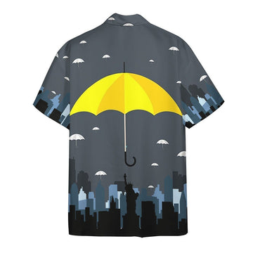 Gearhumans 3D Yellow Umbrella Hawaii Shirt