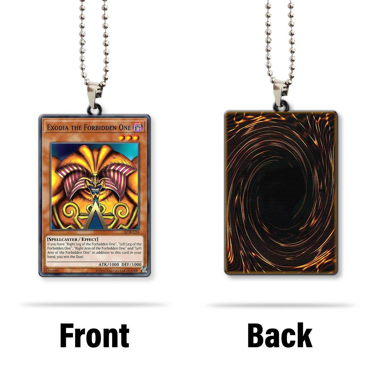 Gearhumans 3D Yugioh 2002 Dark Duel Stories Exodia the Forbidden One Card  Custom Car Hanging