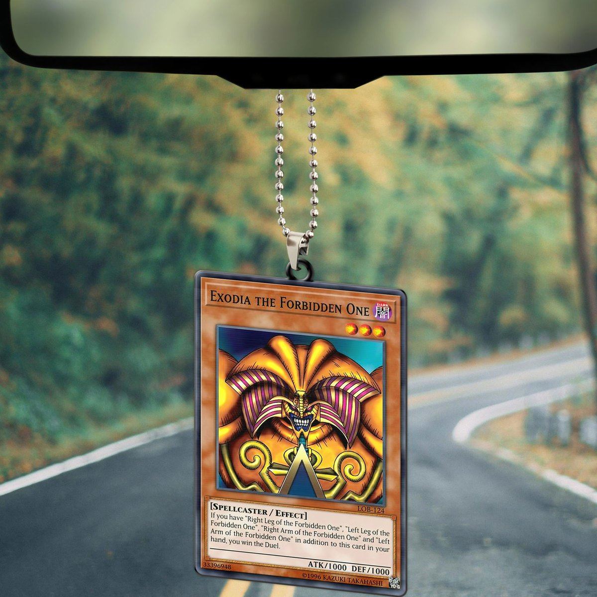 Gearhumans 3D Yugioh 2002 Dark Duel Stories Exodia the Forbidden One Card  Custom Car Hanging