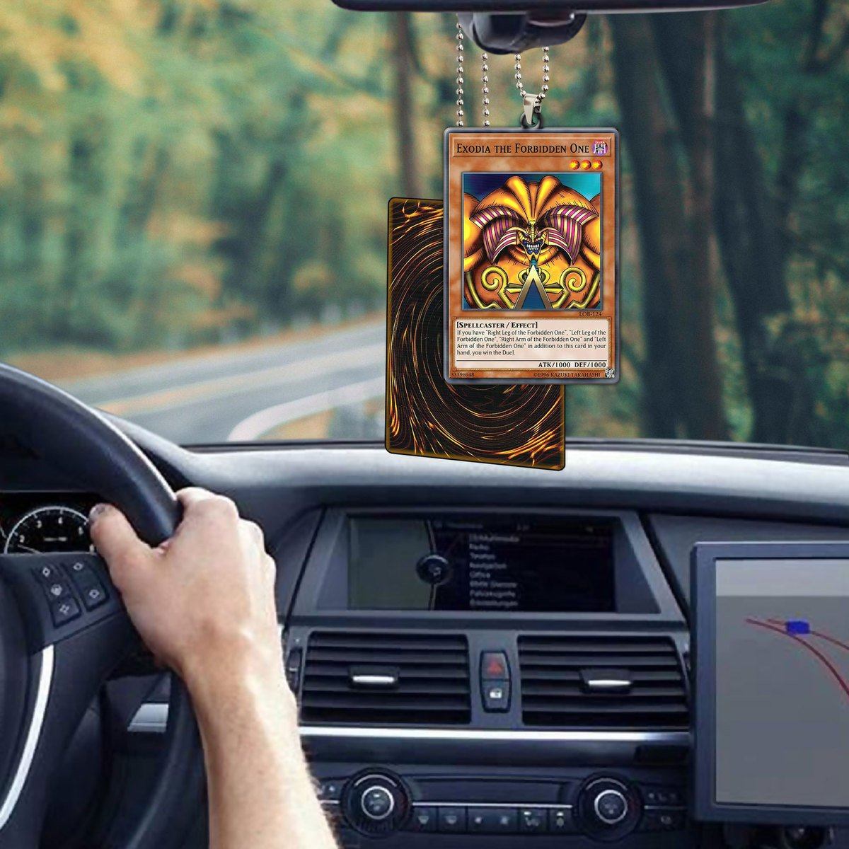 Gearhumans 3D Yugioh 2002 Dark Duel Stories Exodia the Forbidden One Card  Custom Car Hanging