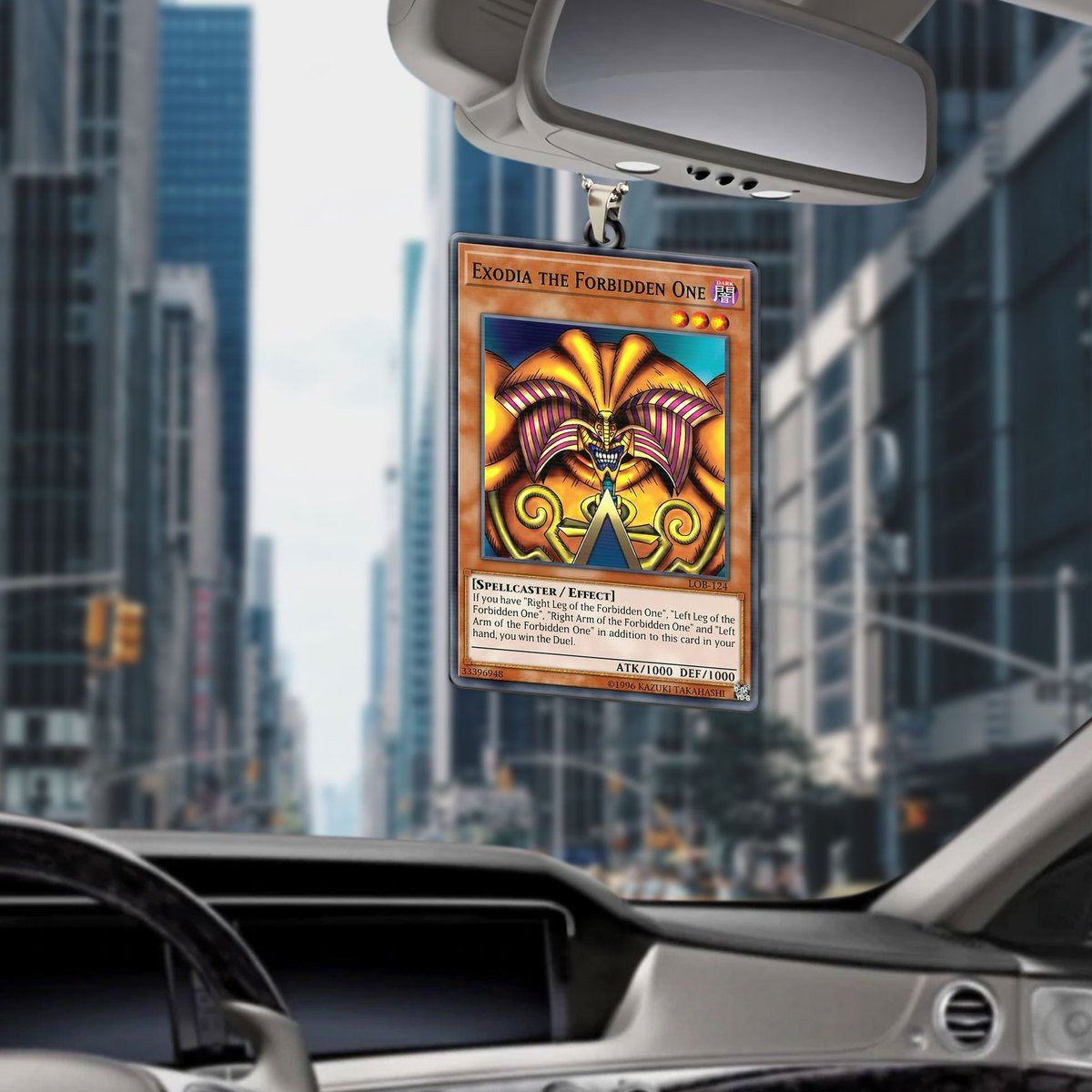 Gearhumans 3D Yugioh 2002 Dark Duel Stories Exodia the Forbidden One Card  Custom Car Hanging