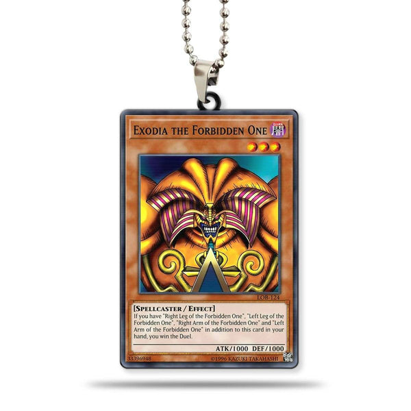 Gearhumans 3D Yugioh 2002 Dark Duel Stories Exodia the Forbidden One Card  Custom Car Hanging