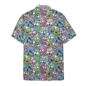 Gearhumans 3D Zombies Want Your Brrraaaiiinnsss Custom Hawaii Shirt