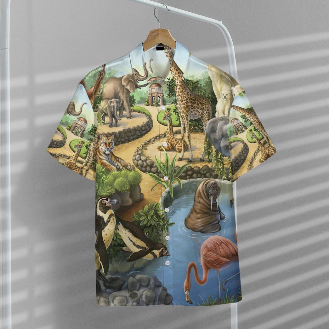 Gearhumans 3D Zoo Animal Hawaii Shirt ZK2505214 Hawai Shirt 