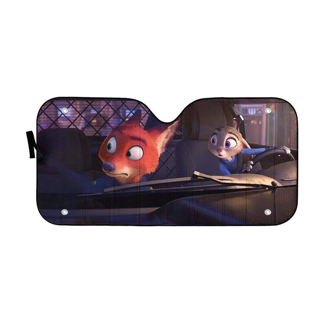 gearhumans 3D Zootopia Custom Car Auto Sunshade GL30078 Auto Sunshade 57''x27.5'' 