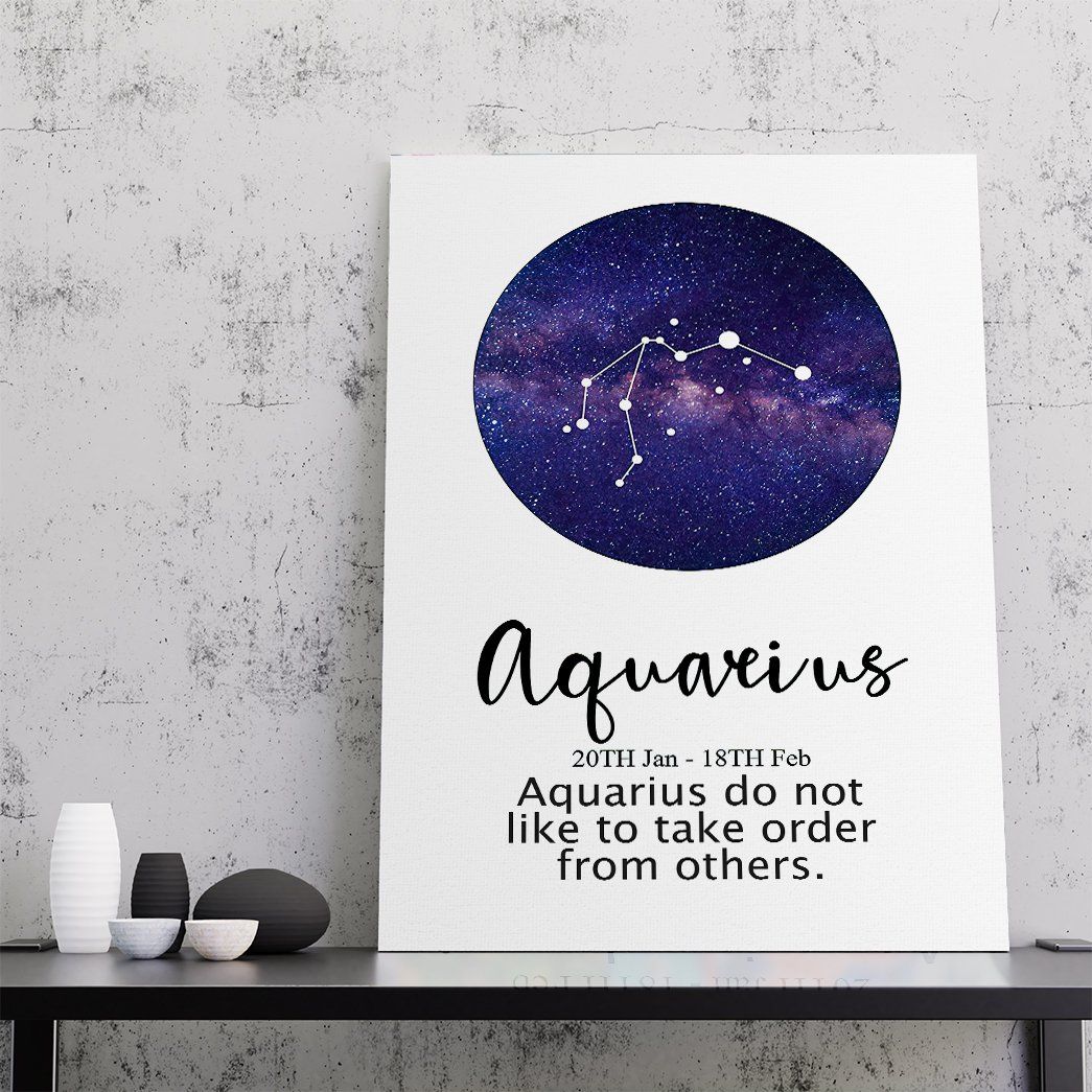 Gearhumans Aquarius Do Not Like To Take Orders From Others Canvas ZK1805217 Canvas 