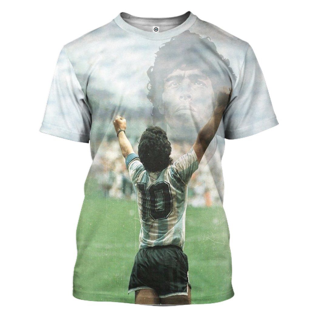 Gearhumans Bearbubble 3D Maradona Tribute Custom Tshirt Hoodie Apparel BK26111 3D Apparel T-Shirt S 