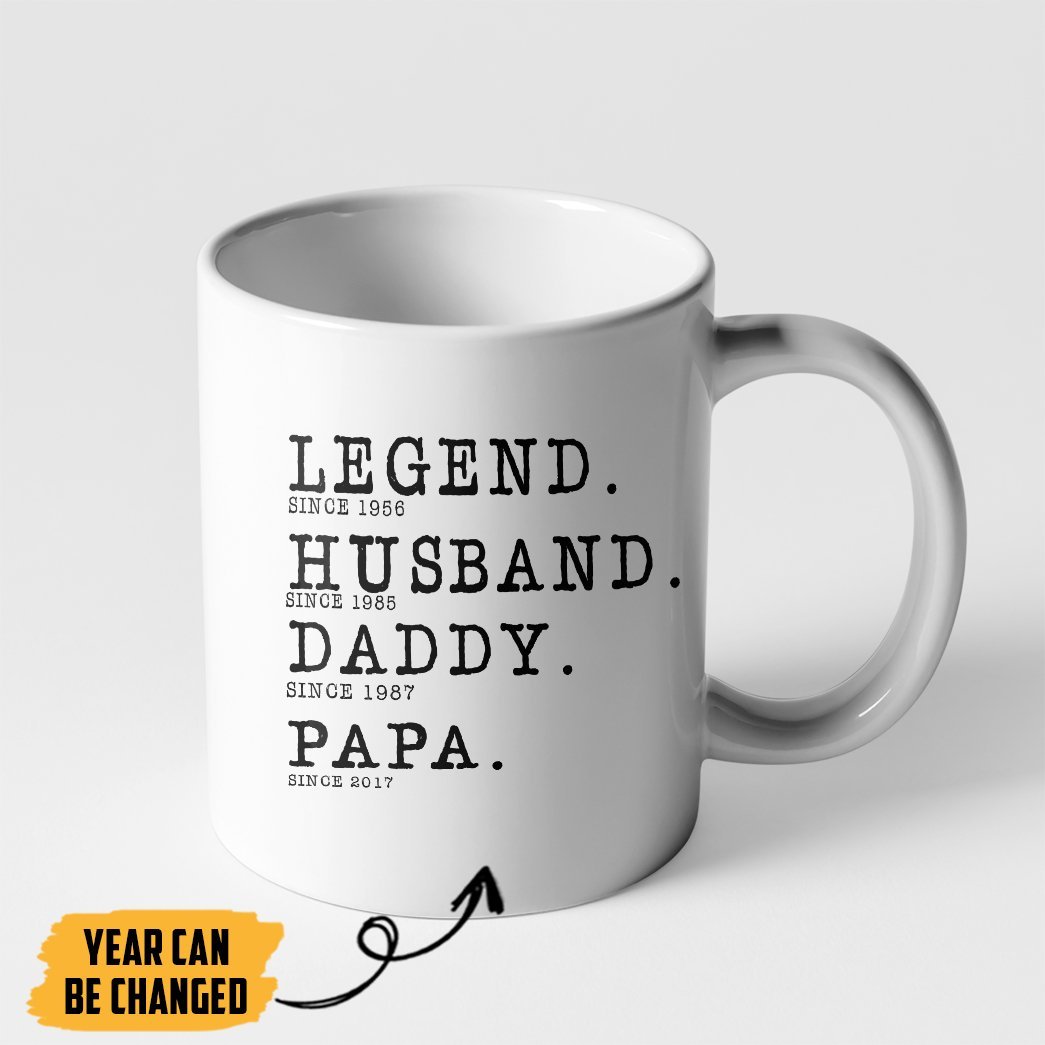 Gearhumans [Best Gift For Father's Day] 3D Being Dad And Papa Fathers Day Gift Custom Name Mug GS090418 Mug 11oz