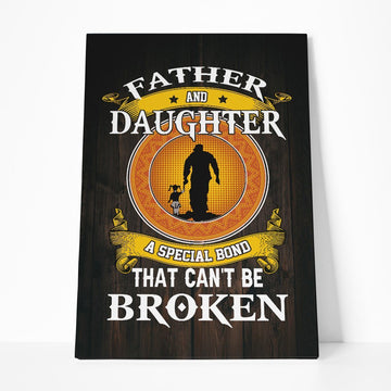 Gearhumans [Best Gift For Father's Day] 3D Father And daughter A Special Bond Father's Day Gift Canvas GS080410 Canvas 1 Piece Non Frame M