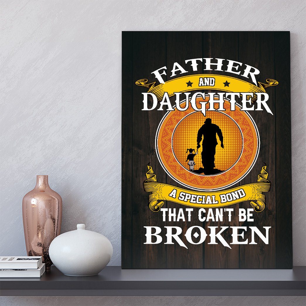 Gearhumans [Best Gift For Father's Day] 3D Father And daughter A Special Bond Father's Day Gift Canvas GS080410 Canvas
