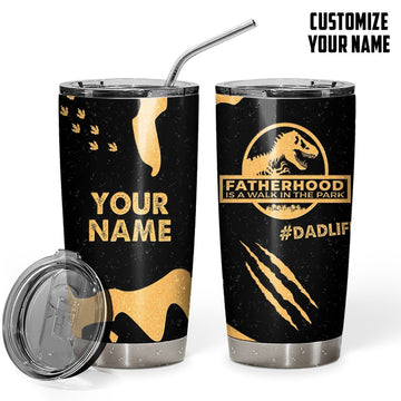 Gearhuman 3D Fatherhood Is A Walk In The Park Fathers Day Gift Custom Name Design Insulated Vacuum Tumbler