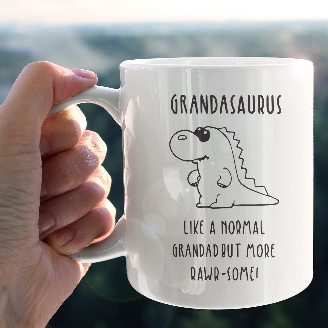Gearhumans [Best Gift For Father's Day] 3D Grandasaurus Father's Day Gift Custom Name Mug GS120430 Mug