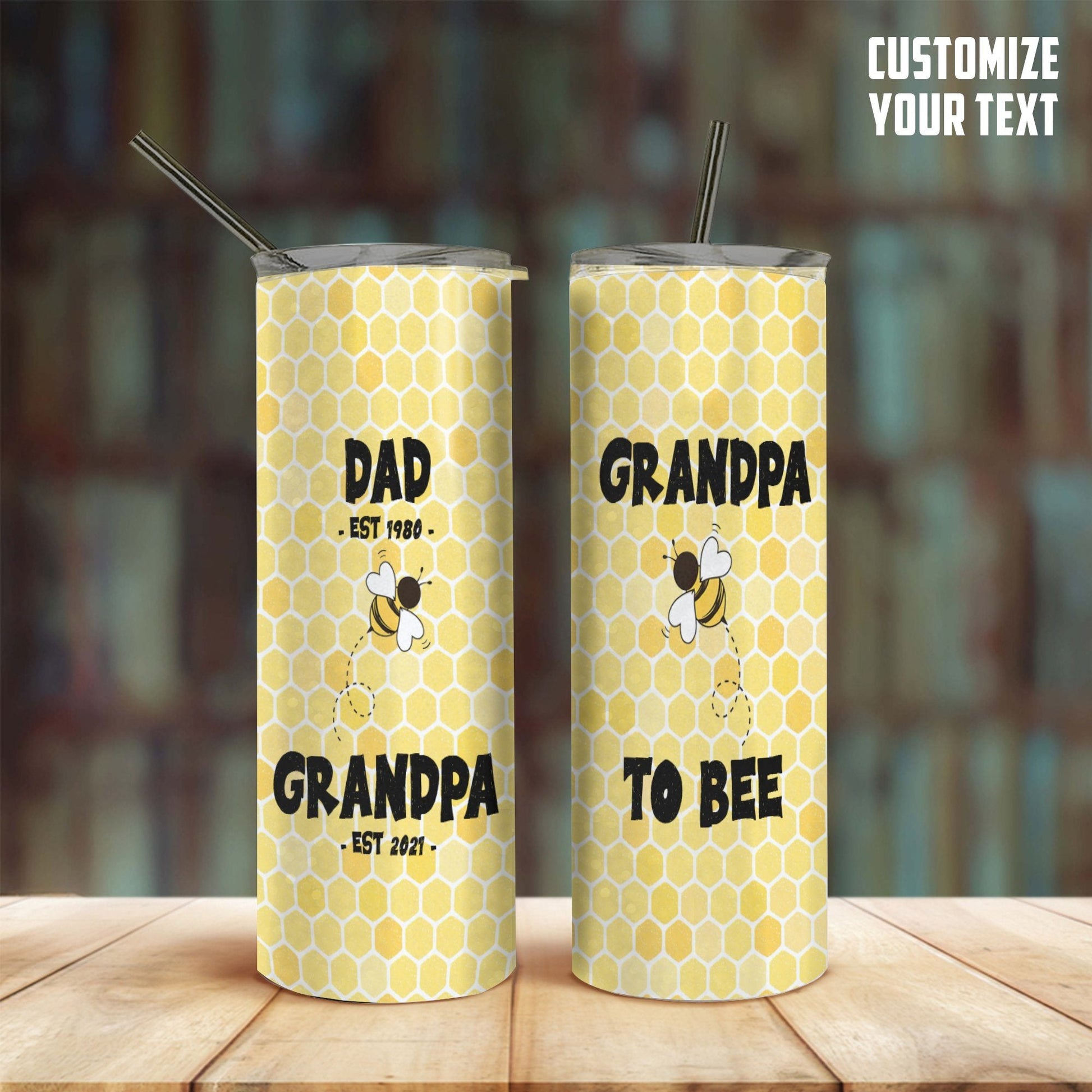 Gearhumans [Best Gift For Father's Day] 3D Grandpa To Bee Father Day Custom Text Tumbler GS080411 Tumbler