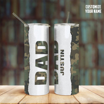 Gearhuman 3D Happy Fathers Day Gift To Dad Custom Name Tumbler