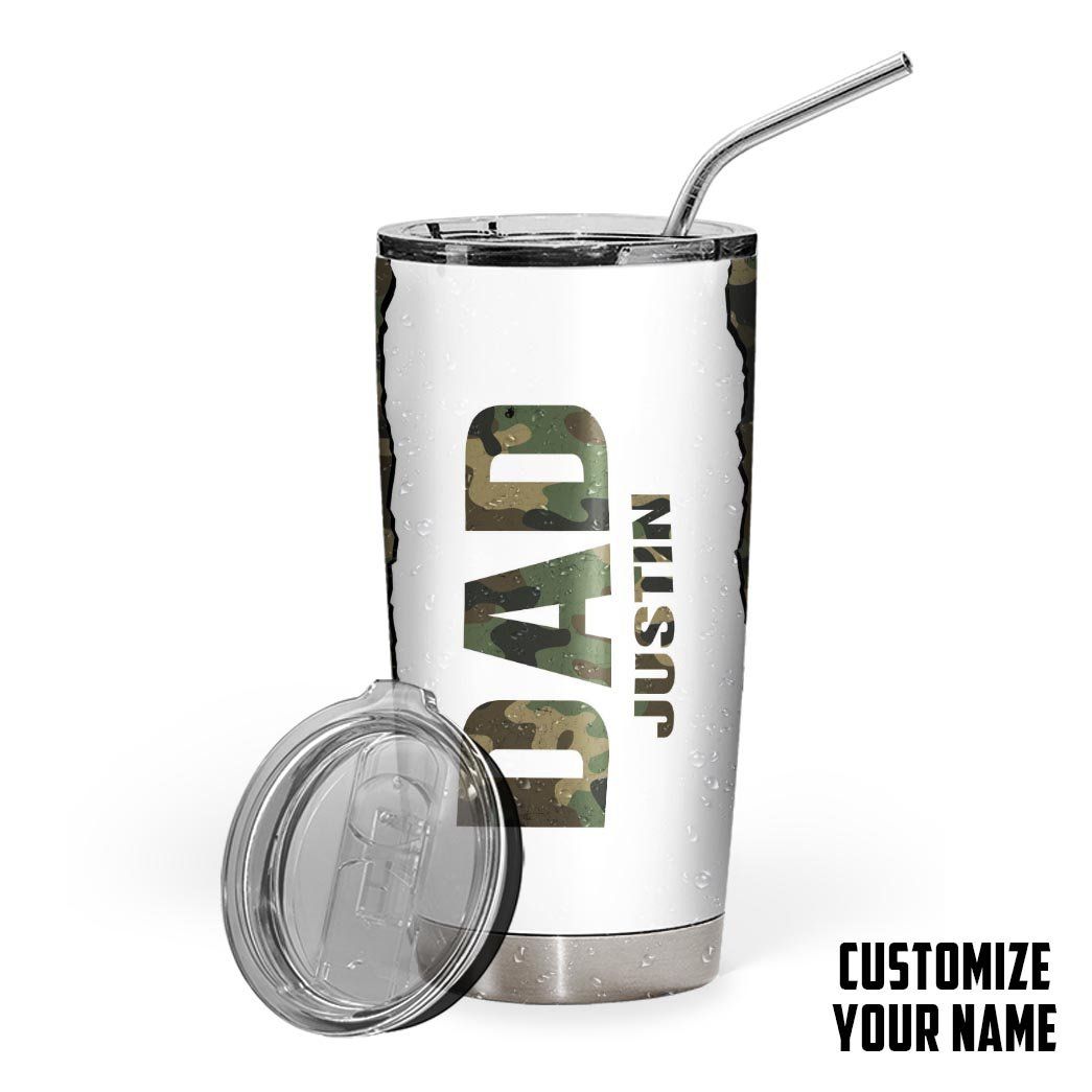 Gearhumans [Best Gift For Father's Day] 3D Happy Fathers Day Gift To Dad Custom Name Tumbler GO16042113 Tumbler 