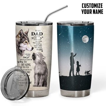 Gearhuman 3D Happy Fathers Day Gift To My Dad Custom Name Tumbler