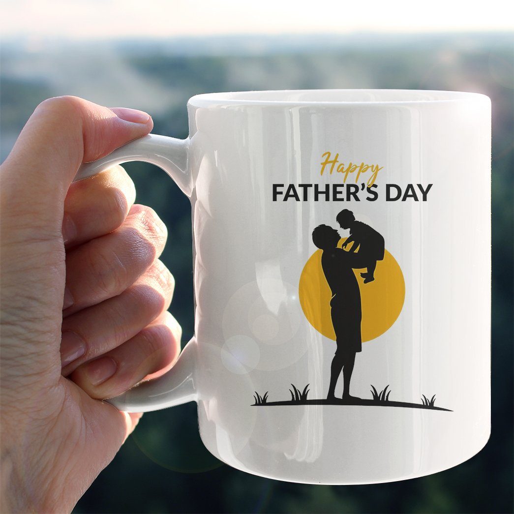 Gearhumans [Best Gift For Father's Day] 3D Happy Fathers Day To My Stepped Up Dad Custom Name Mug GO130420 Mug 