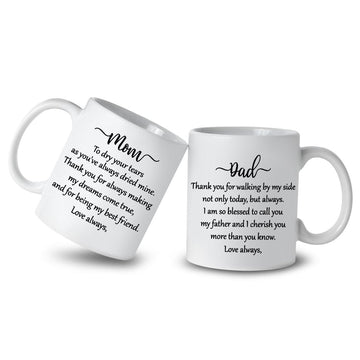 Gearhuman 3D Happy Mother's Day Father's Day Combo Gifts Dear Mom And Dad Custom Name Mug