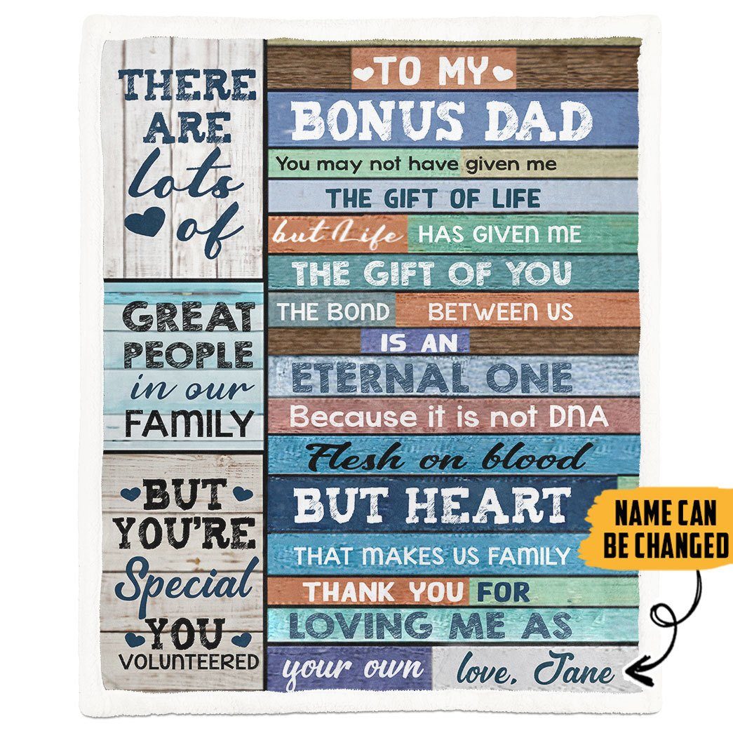 Gearhumans [Best Gift For Father's Day] 3D Letter To Bonus Dad Fathers Day Custom Name Blanket GS16042150 Blanket Blanket M(51''x59'') 