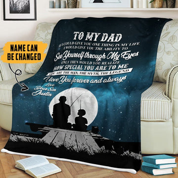 Gearhuman 3D My Dad The Legend Happy Fathers Day Custom Name Blanket