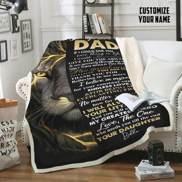 Gearhuman 3D My Greatest Hero Father Day Gift Custom Name Blanket