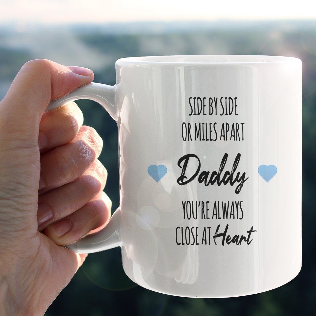 Gearhumans [Best Gift For Father's Day] 3D Side By Side With Dad Happy Father Day Custom Name Mug GS140437 Mug 