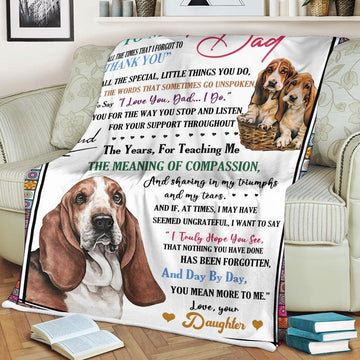 Gearhuman 3D To Dog Dad Happy Fathers Day Blanket