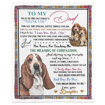 Gearhuman 3D To Dog Dad Happy Fathers Day Blanket