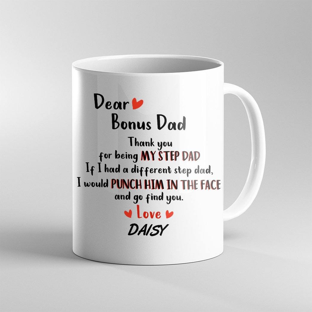Gearhumans [Best Gift For Father's Day] Gearhuman 3D Dear Bonus Dad Fathers Day Gift Custom Name Mug GW25037 Mug