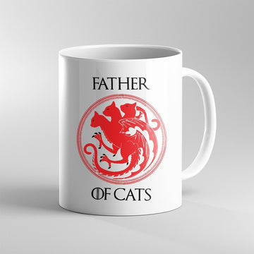 Gearhumans [Best Gift For Father's Day] Gearhuman 3D Father Of Cats Fathers Day Gift Custom Name Mug GW260314 Mug 11oz
