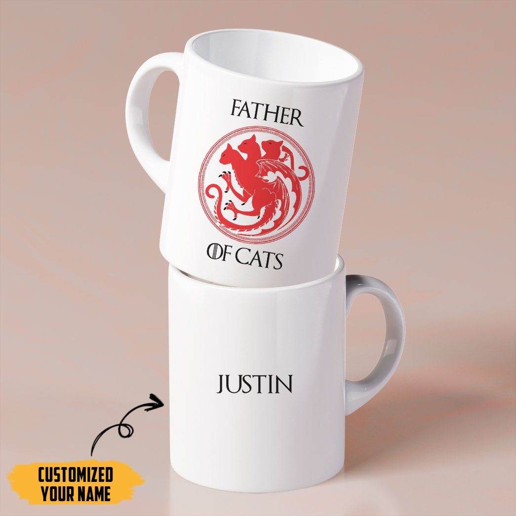 Gearhumans [Best Gift For Father's Day] Gearhuman 3D Father Of Cats Fathers Day Gift Custom Name Mug GW260314 Mug