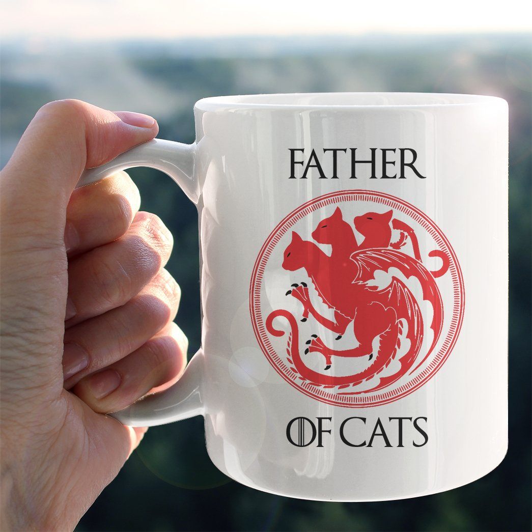 Gearhumans [Best Gift For Father's Day] Gearhuman 3D Father Of Cats Fathers Day Gift Custom Name Mug GW260314 Mug