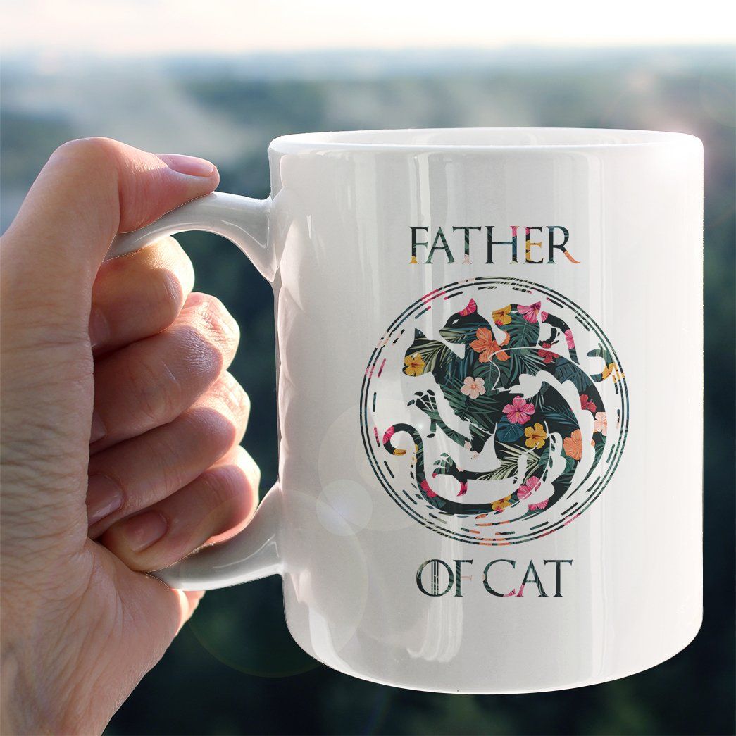 Gearhumans [Best Gift For Father's Day] Gearhuman 3D Father Of Cats Fathers Day Gift Custom Name Mug GW260315 Mug