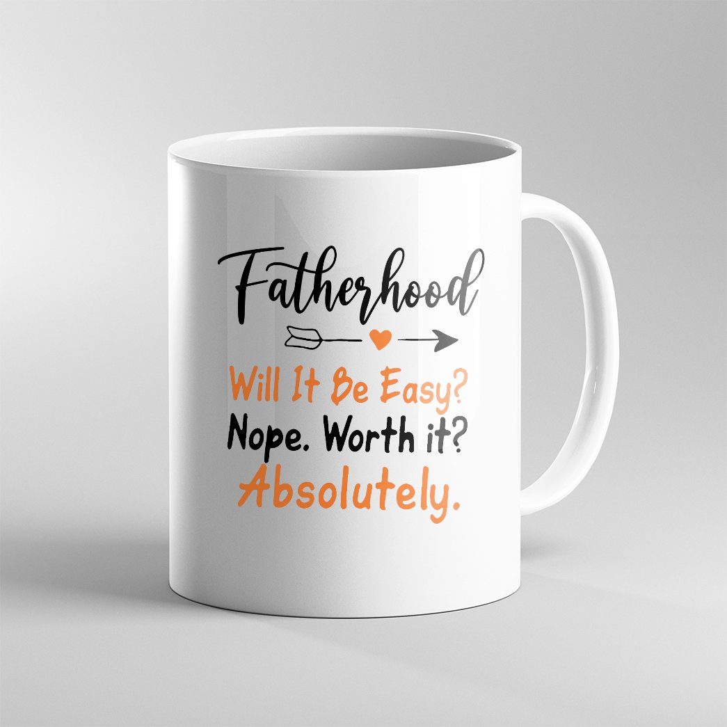 Gearhumans [Best Gift For Father's Day] Gearhuman 3D Fatherhood Worth It Fathers Day Gift Custom Name Mug GW26036 Mug