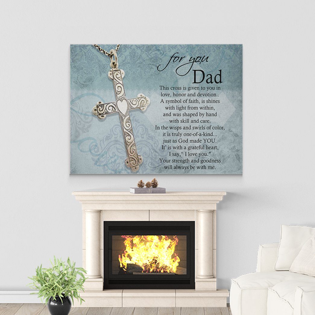Gearhumans [Best Gift For Father's Day] Gearhuman 3D Fathers Day Gift Cross Custom Canvas GW220314 Canvas