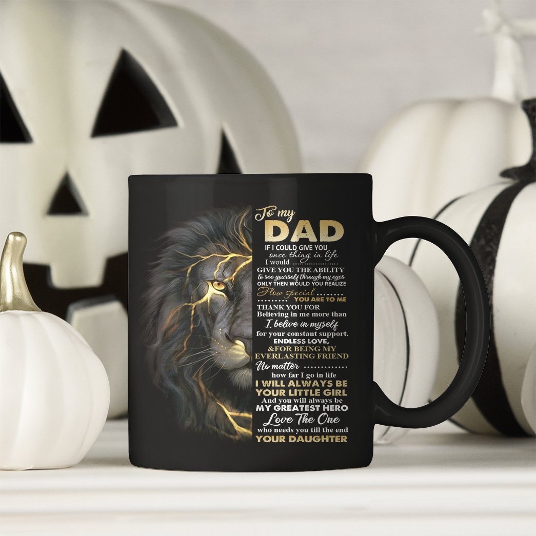 Gearhumans [Best Gift For Father's Day] Gearhuman 3D Happy Father Day Gift My Dad Is My Greatest Hero Custom Name Mug GO25038 Mug