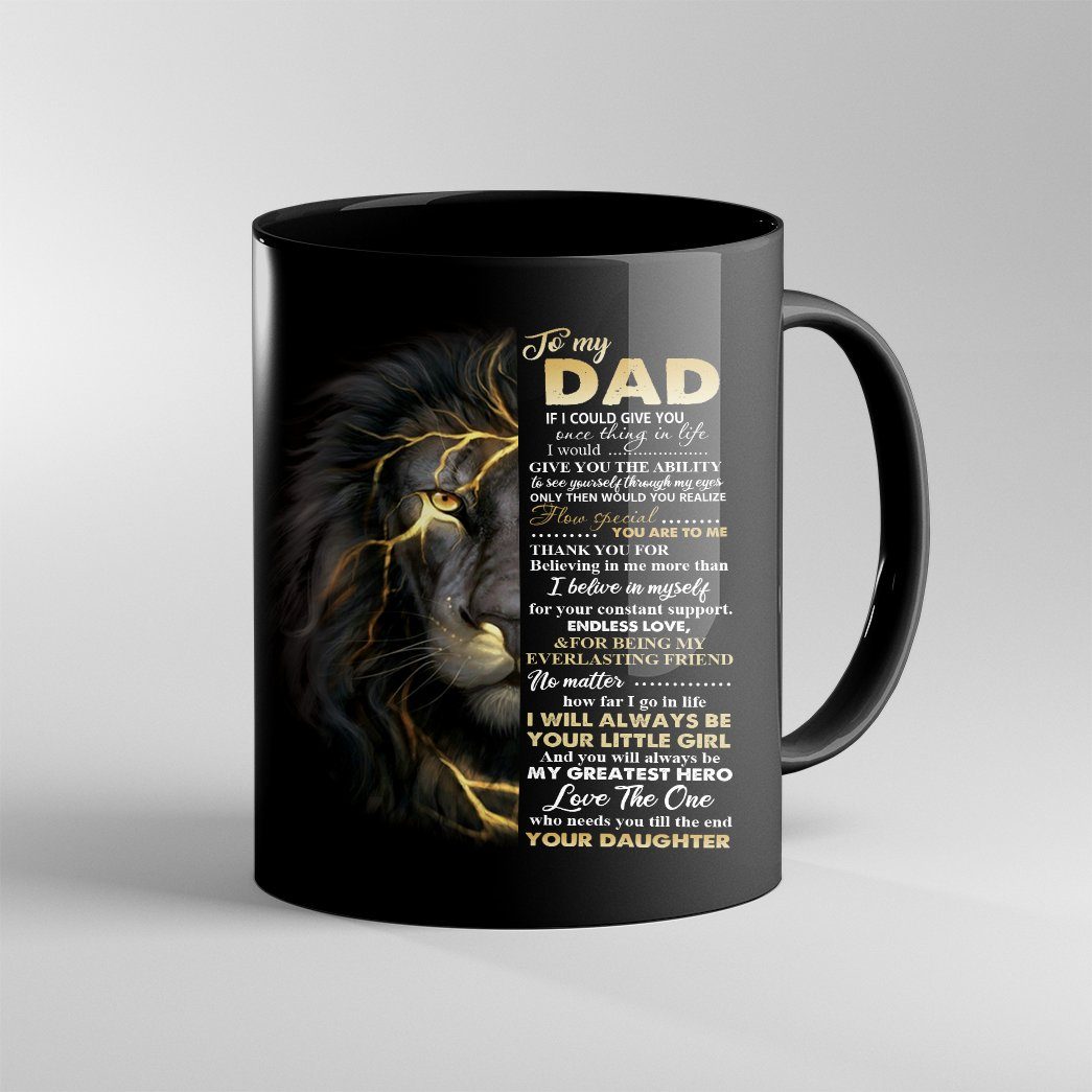Gearhumans [Best Gift For Father's Day] Gearhuman 3D Happy Father Day Gift My Dad Is My Greatest Hero Custom Name Mug GO25038 Mug