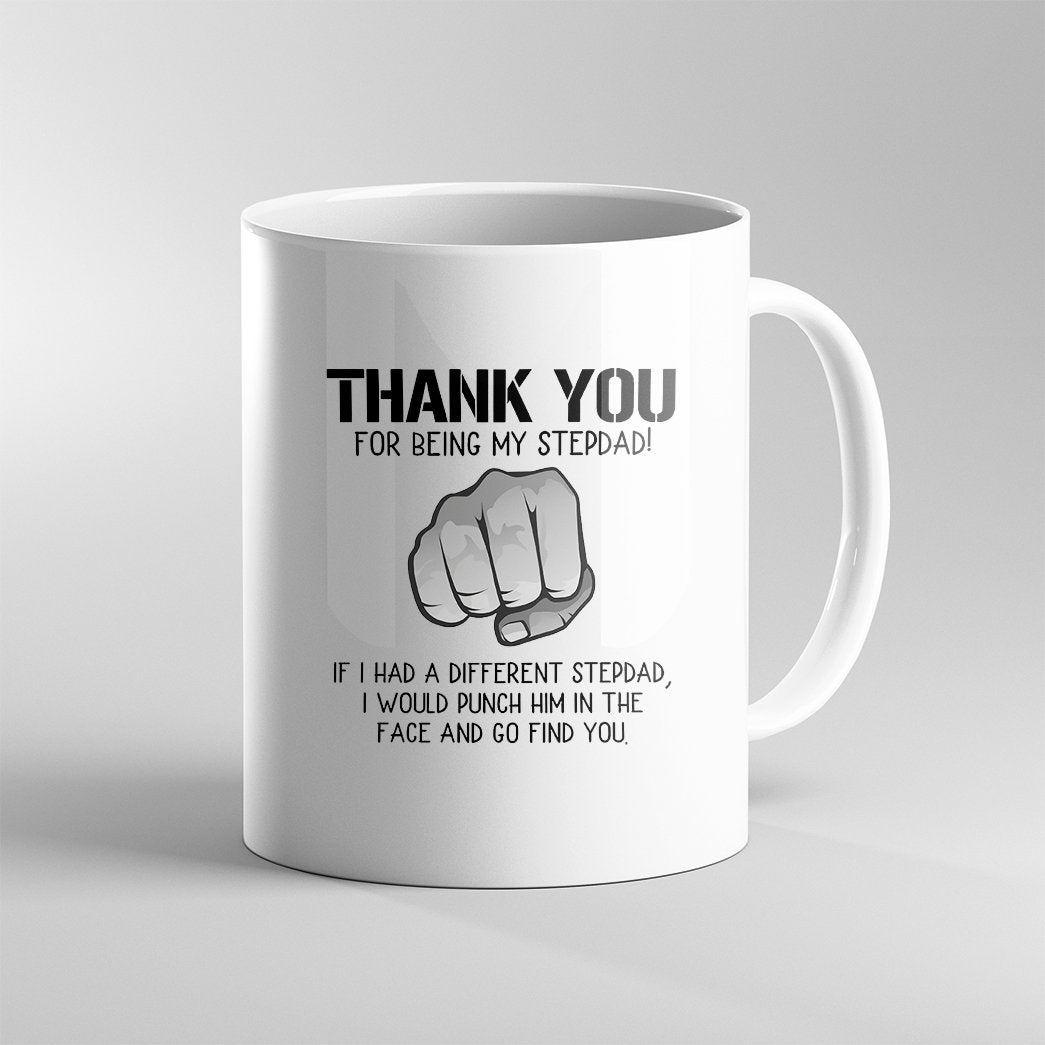 Gearhumans [Best Gift For Father's Day] Gearhuman 3D Happy Fathers Day Gift Thank You For Being My Stepdad Custom Mug GO25040 Mug