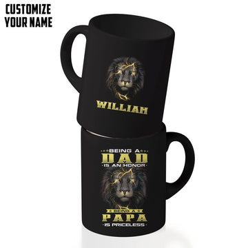 Gearhuman 3D Happy Father's Day Lion Custom Name Mug