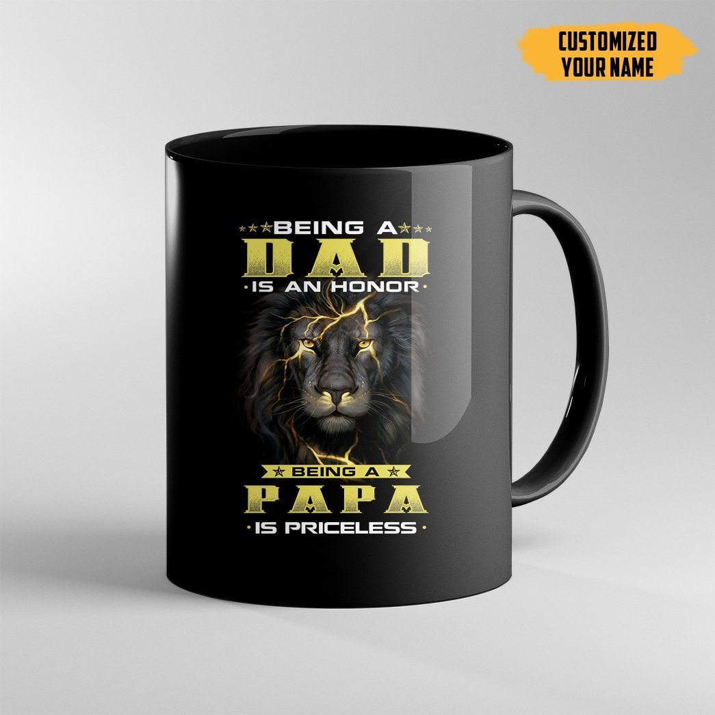 Gearhumans [Best Gift For Father's Day] Gearhuman 3D Happy Father's Day Lion Custom Name Mug GW22039 Mug
