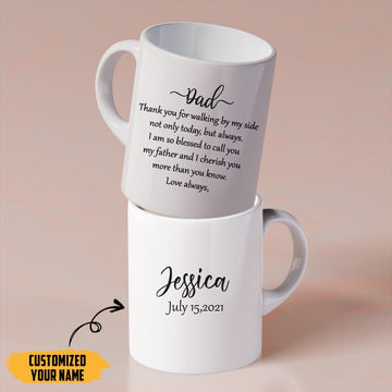 Gearhuman 3D Happy Mothers Day Fathers Day Combo Gift Dear Mom and Dad Custom Name Mug
