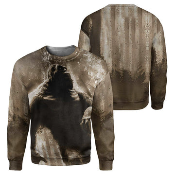 Gearhumans Bigfoot - 3D All Over Printed Shirt shirt 3D Apparel LONG SLEEVE S 