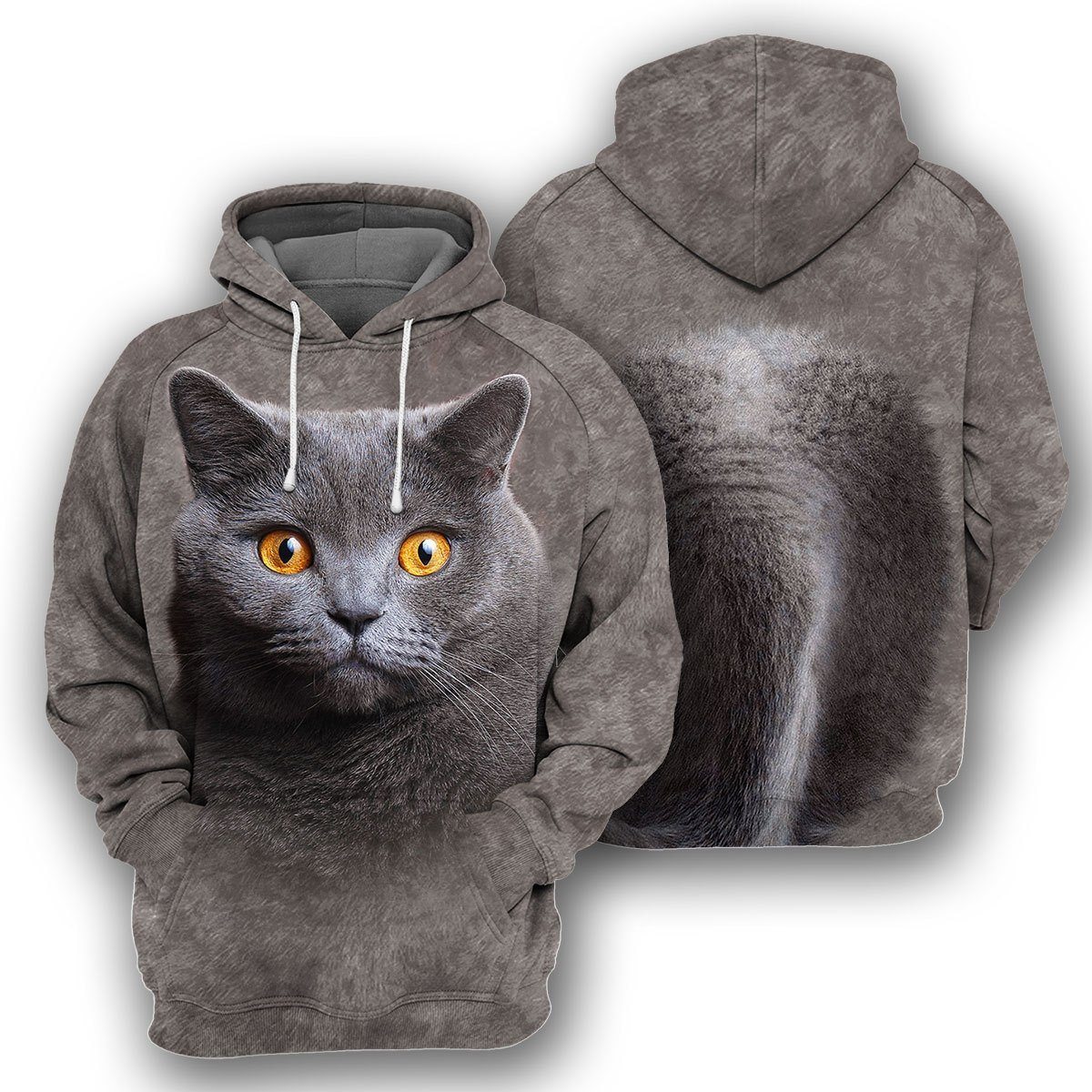 Gearhumans British Shorthair Cat - 3D All Over Printed Shirt ZG-ZHD22092014 3D Apparel HOODIE S 