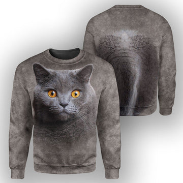 Gearhumans British Shorthair Cat - 3D All Over Printed Shirt