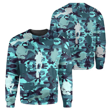 Gearhumans Camo Scuba Diving - 3D All Over Printed Shirt