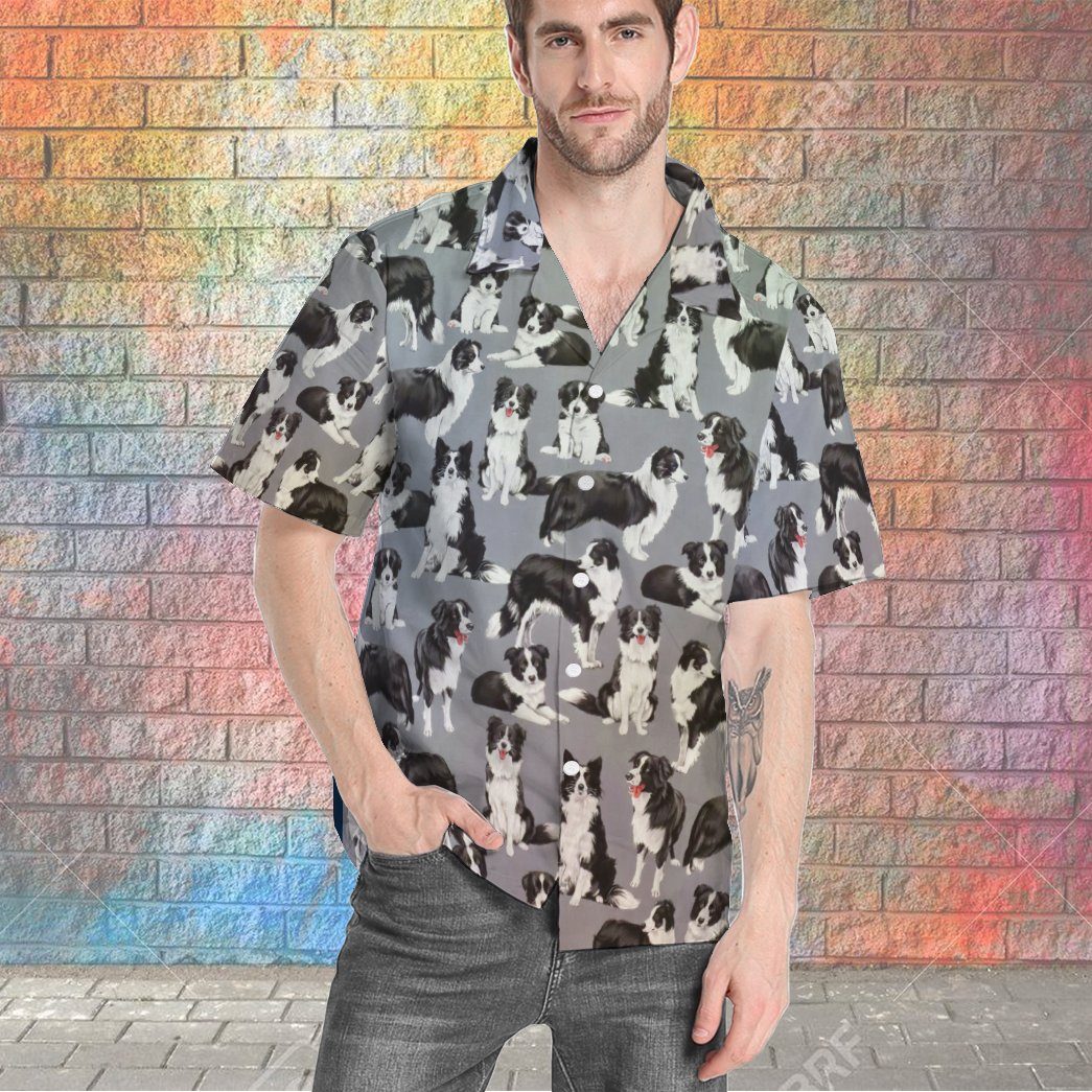 Gearhumans Collie Dogs 3D Custom Hawaii Shirt GO10052114 Hawai Shirt 