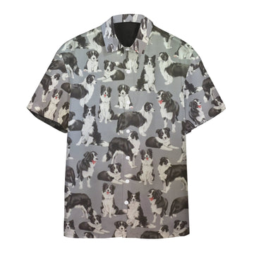 Gearhumans Collie Dogs 3D Custom Hawaii Shirt